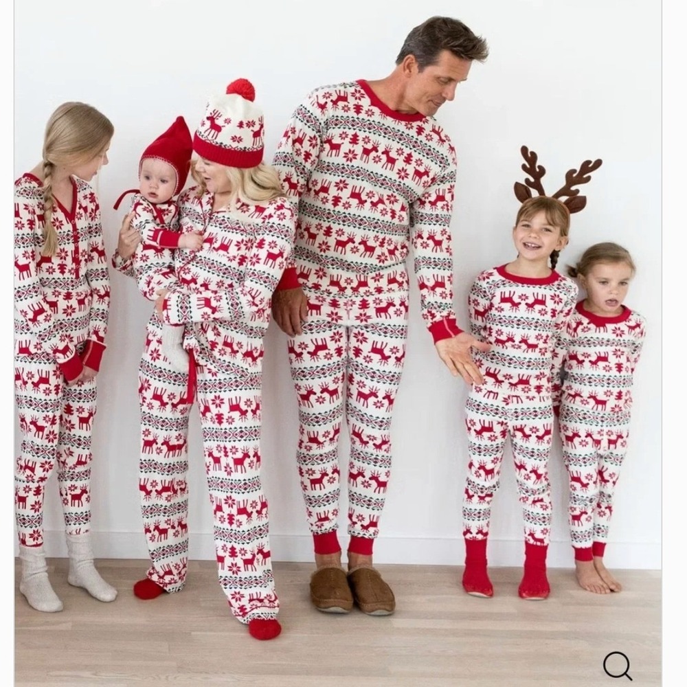 Hanna Andersson Dear Deer Holiday HannaJams Organic Cotton PJ Set Adult SZ XL